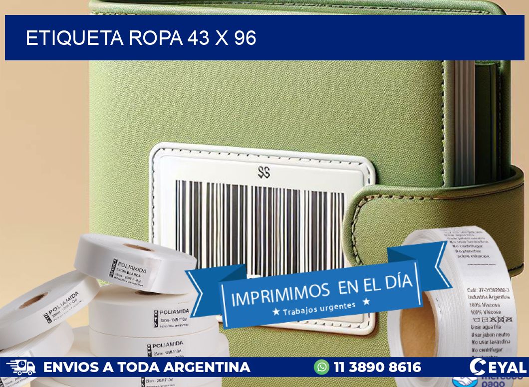 ETIQUETA ROPA 43 x 96