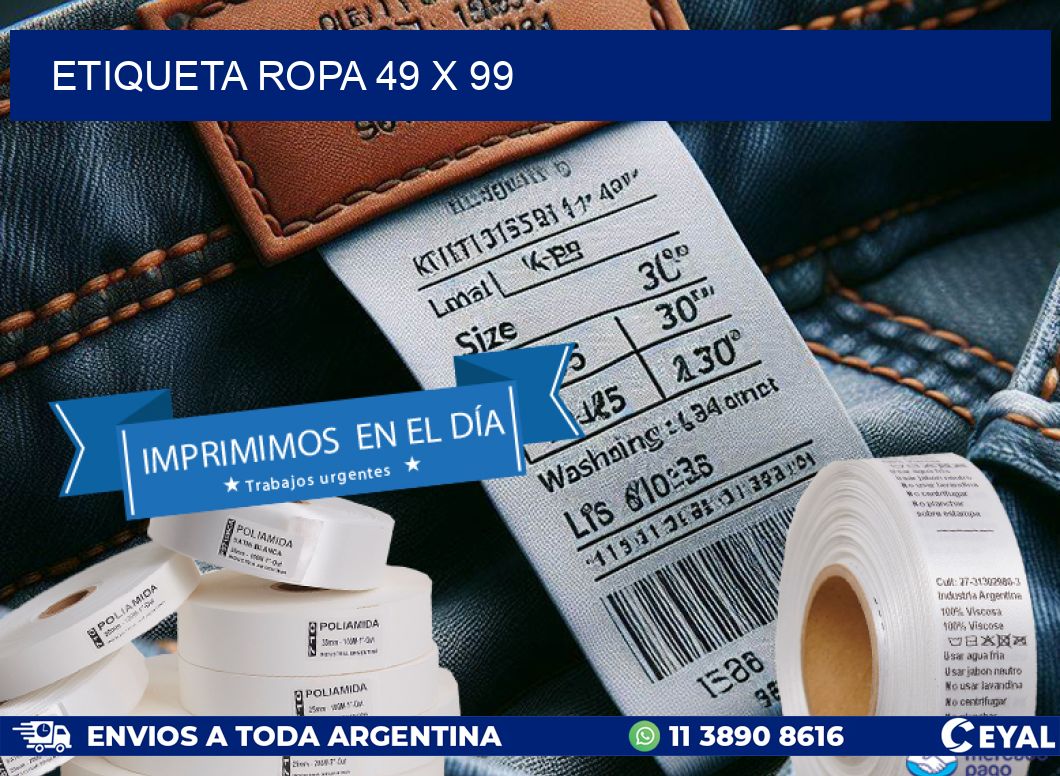 ETIQUETA ROPA 49 x 99