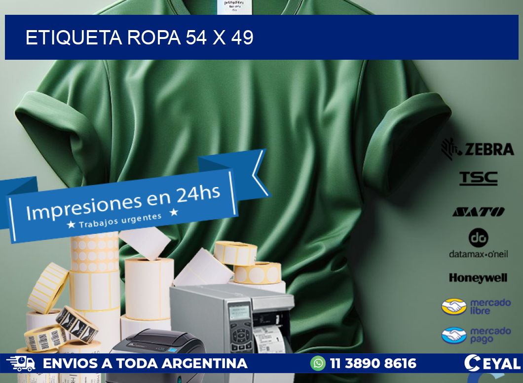 ETIQUETA ROPA 54 x 49