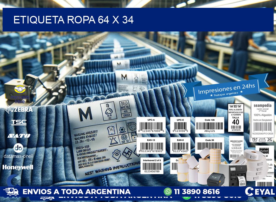 ETIQUETA ROPA 64 x 34