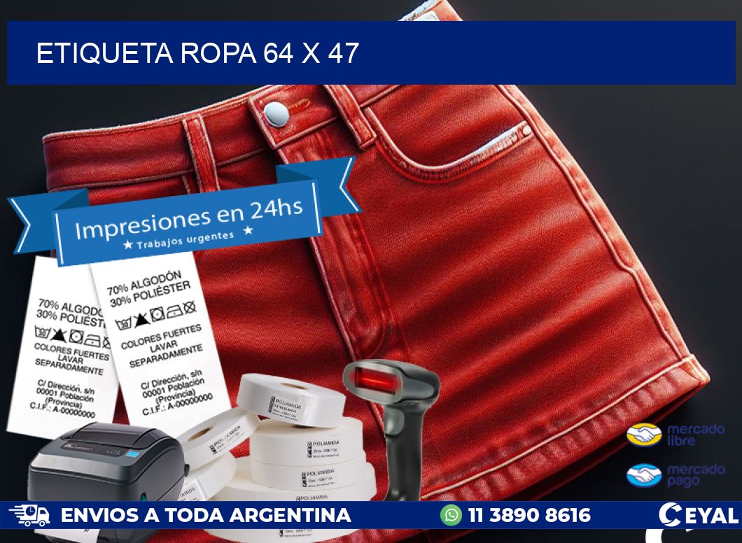 ETIQUETA ROPA 64 x 47