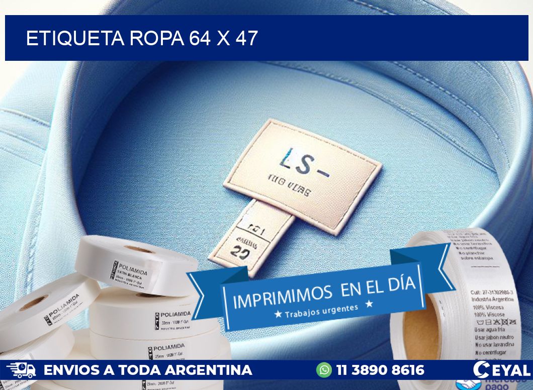 ETIQUETA ROPA 64 x 47