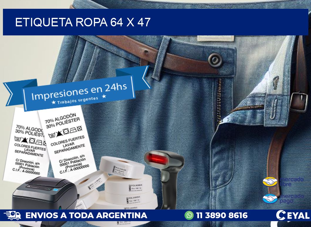 ETIQUETA ROPA 64 x 47