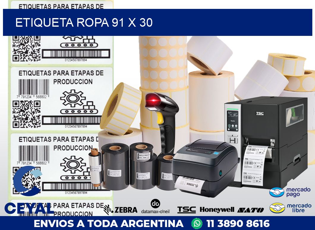 ETIQUETA ROPA 91 x 30