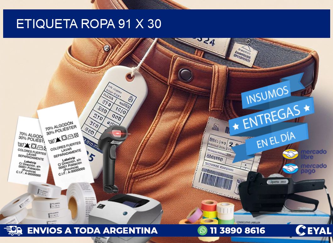 ETIQUETA ROPA 91 x 30