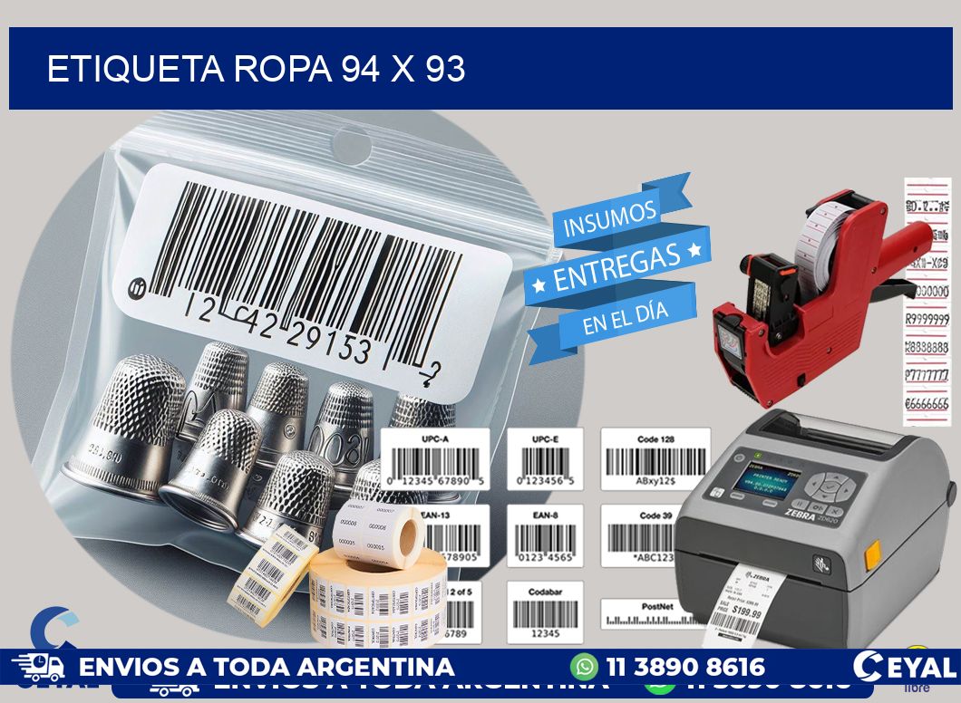 ETIQUETA ROPA 94 x 93