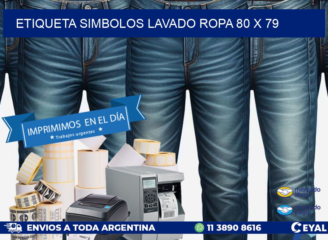 ETIQUETA SIMBOLOS LAVADO ROPA 80 x 79