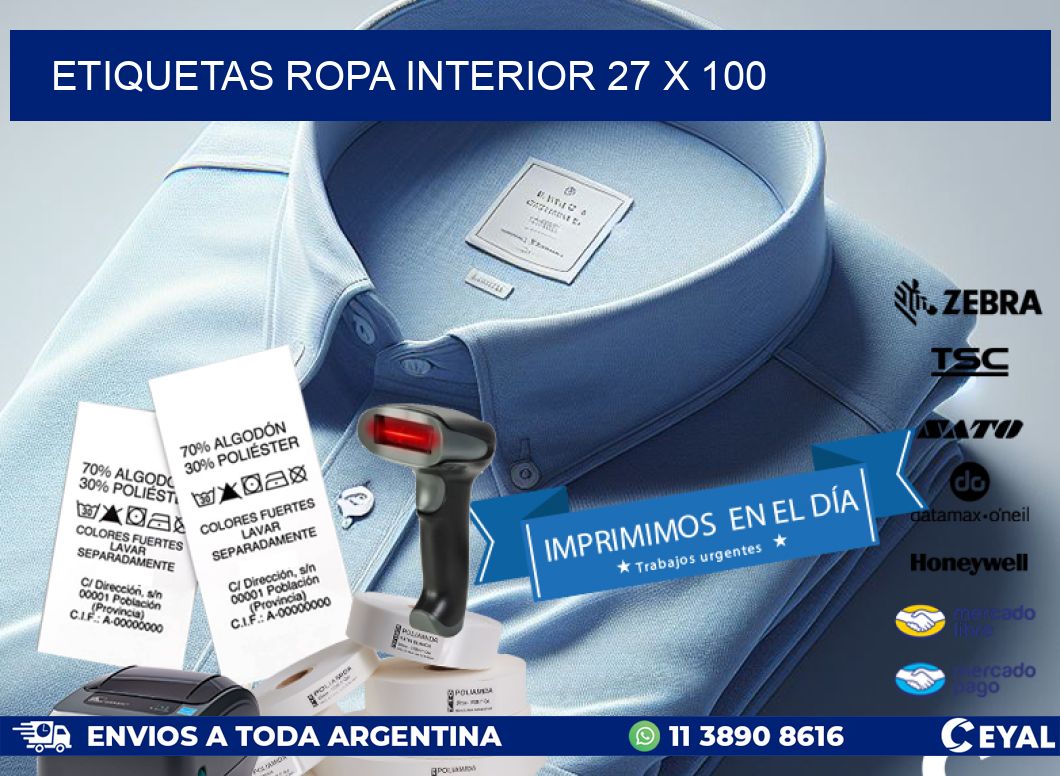 ETIQUETAS ROPA INTERIOR 27 x 100