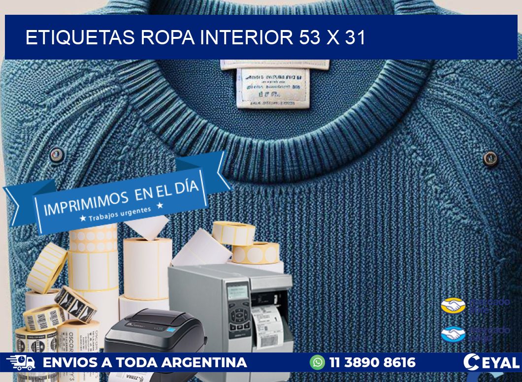 ETIQUETAS ROPA INTERIOR 53 x 31