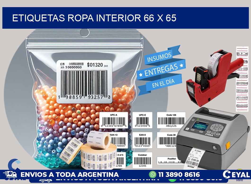 ETIQUETAS ROPA INTERIOR 66 x 65