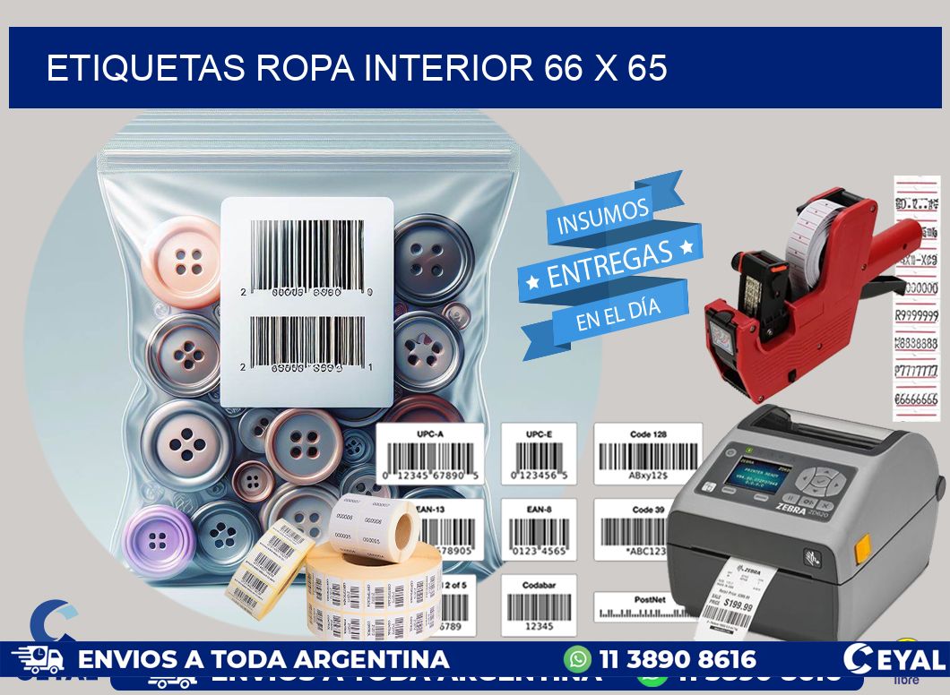 ETIQUETAS ROPA INTERIOR 66 x 65