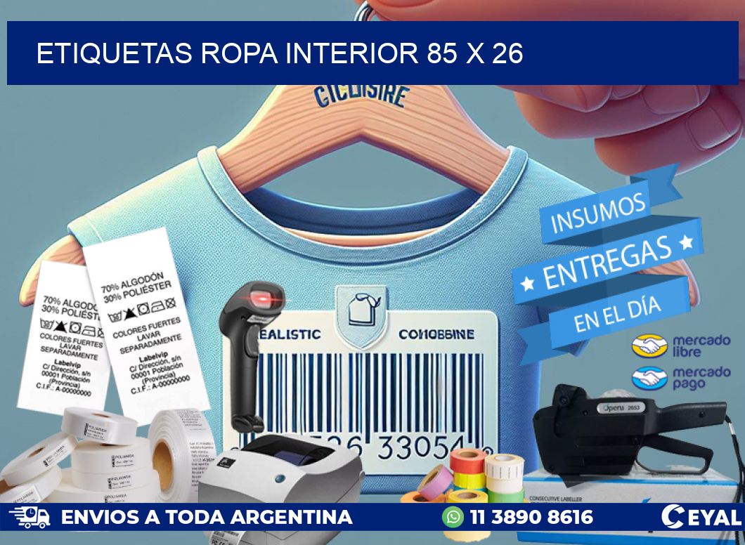 ETIQUETAS ROPA INTERIOR 85 x 26