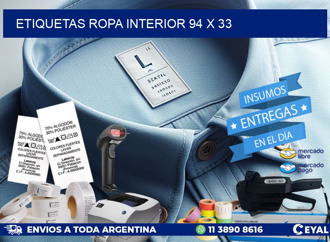 ETIQUETAS ROPA INTERIOR 94 x 33