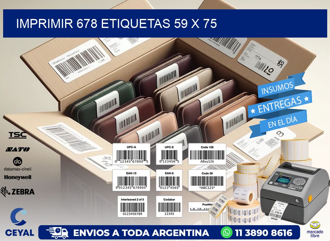 IMPRIMIR 678 ETIQUETAS 59 x 75