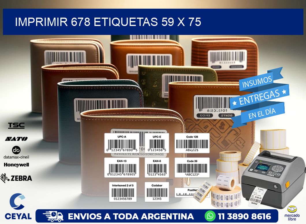 IMPRIMIR 678 ETIQUETAS 59 x 75