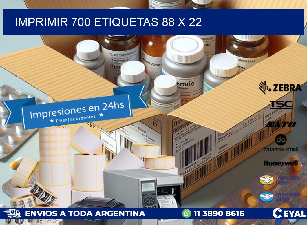 IMPRIMIR 700 ETIQUETAS 88 x 22