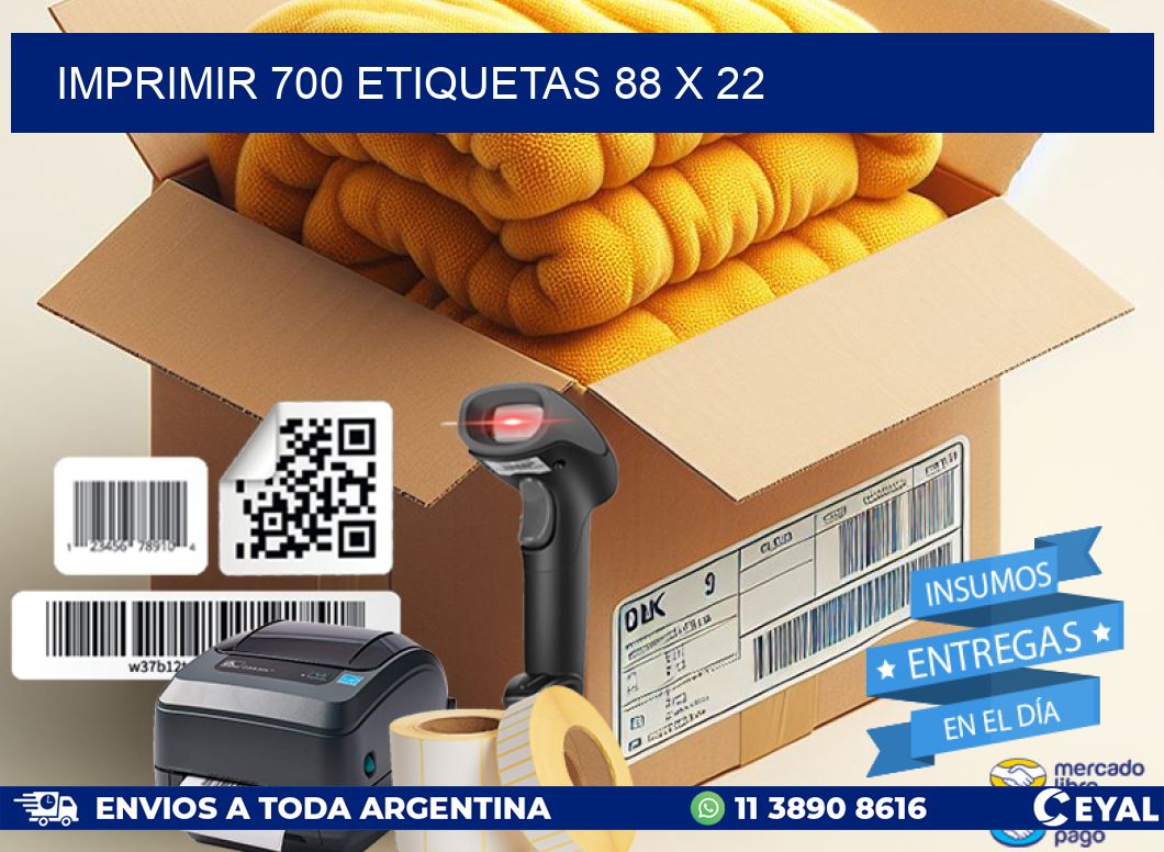 IMPRIMIR 700 ETIQUETAS 88 x 22