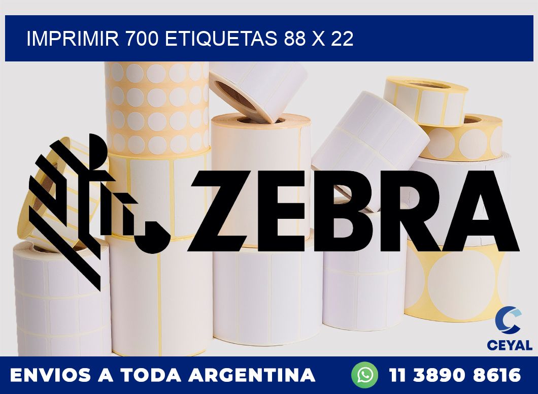 IMPRIMIR 700 ETIQUETAS 88 x 22