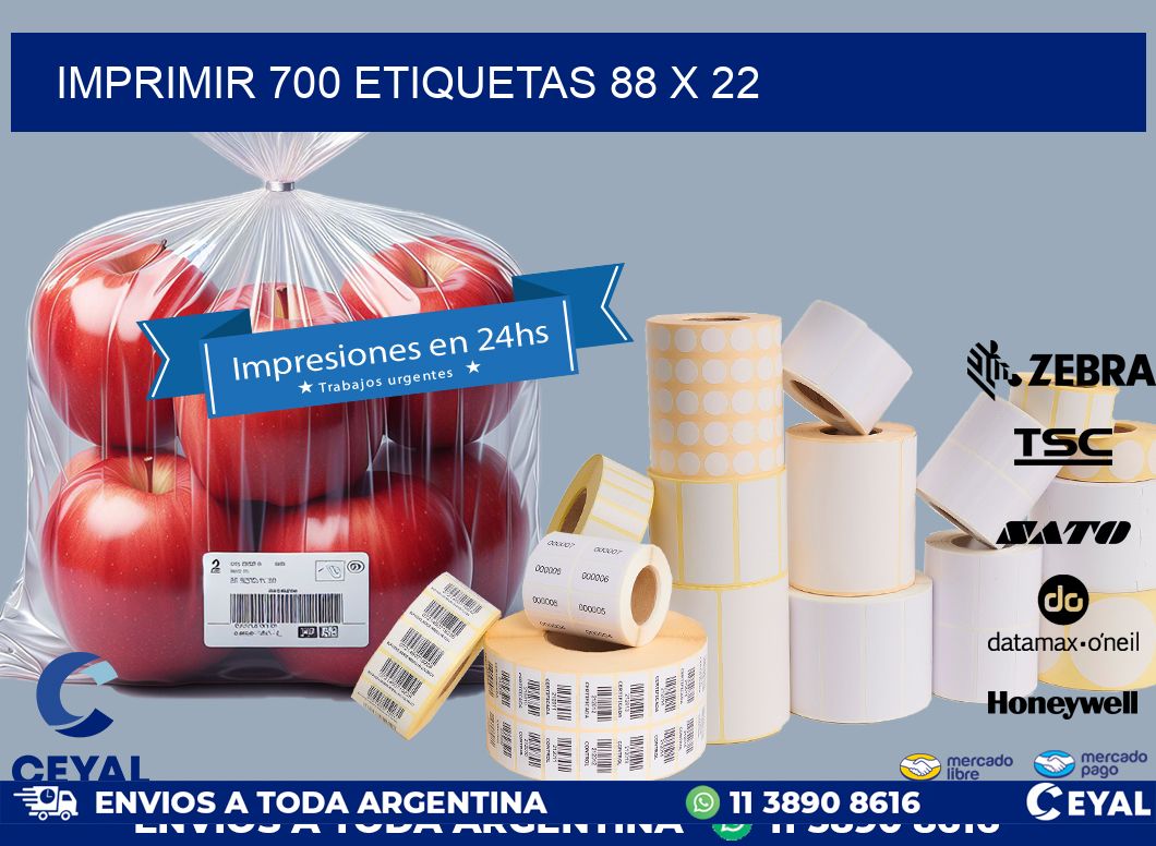 IMPRIMIR 700 ETIQUETAS 88 x 22