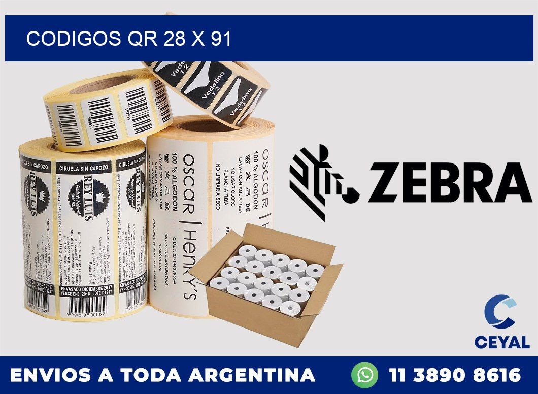 CODIGOS QR 28 x 91