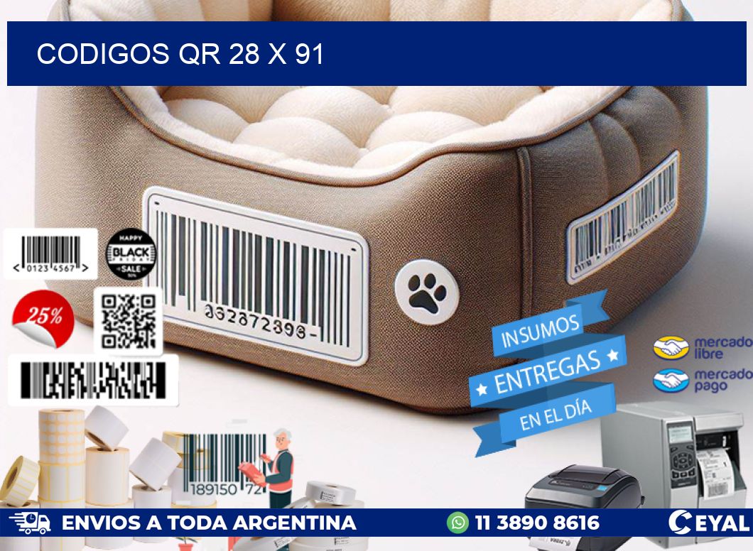 CODIGOS QR 28 x 91