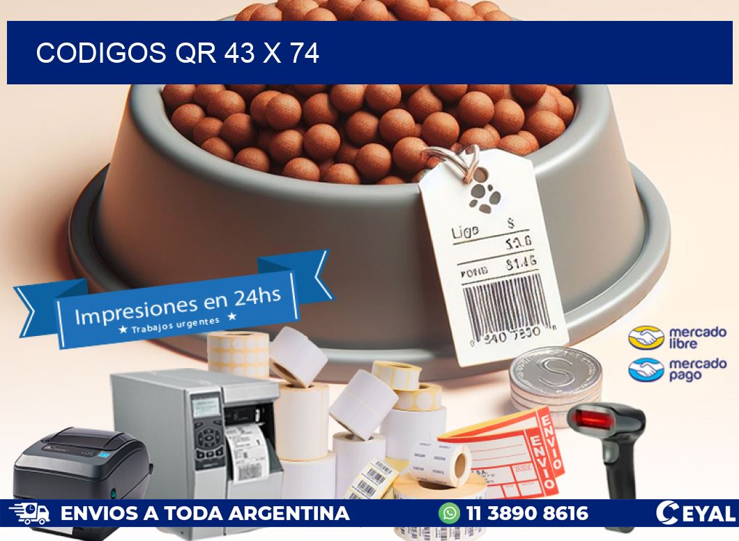 CODIGOS QR 43 x 74