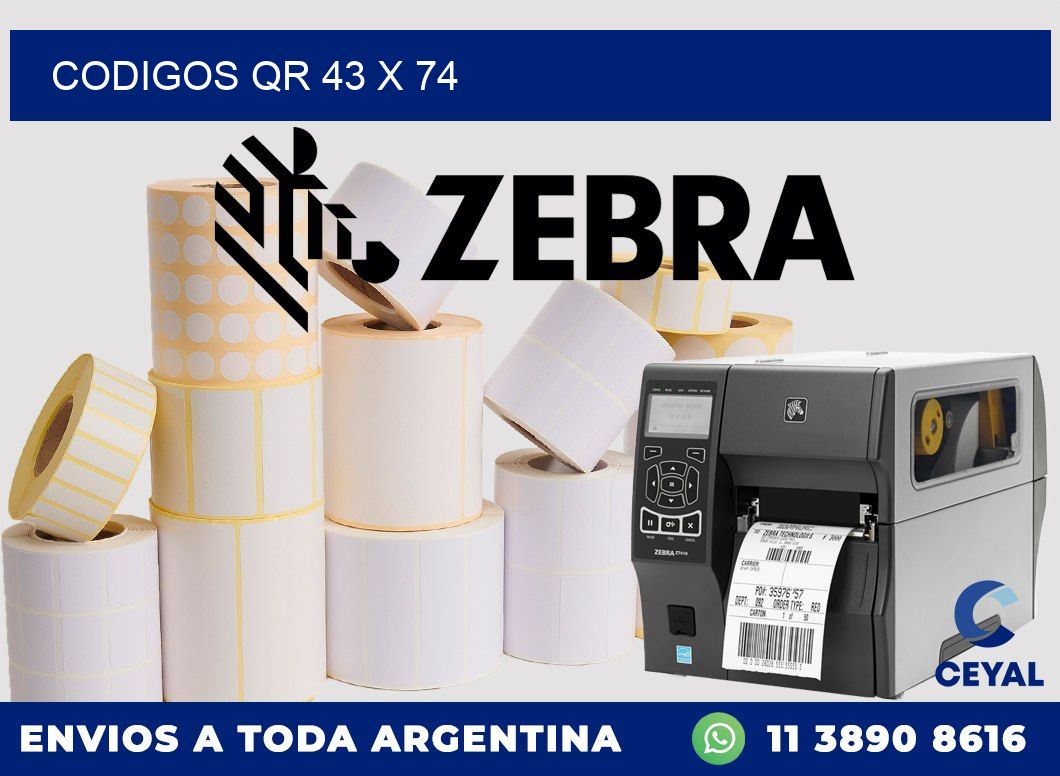 CODIGOS QR 43 x 74