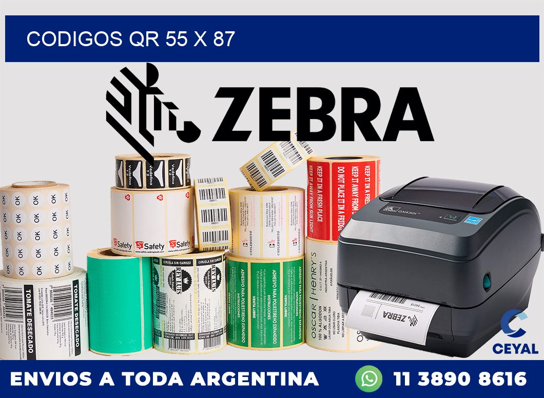 CODIGOS QR 55 x 87