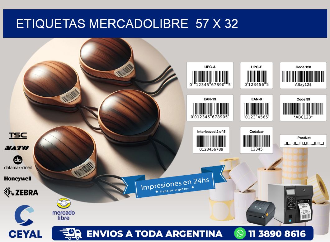 ETIQUETAS MERCADOLIBRE  57 x 32