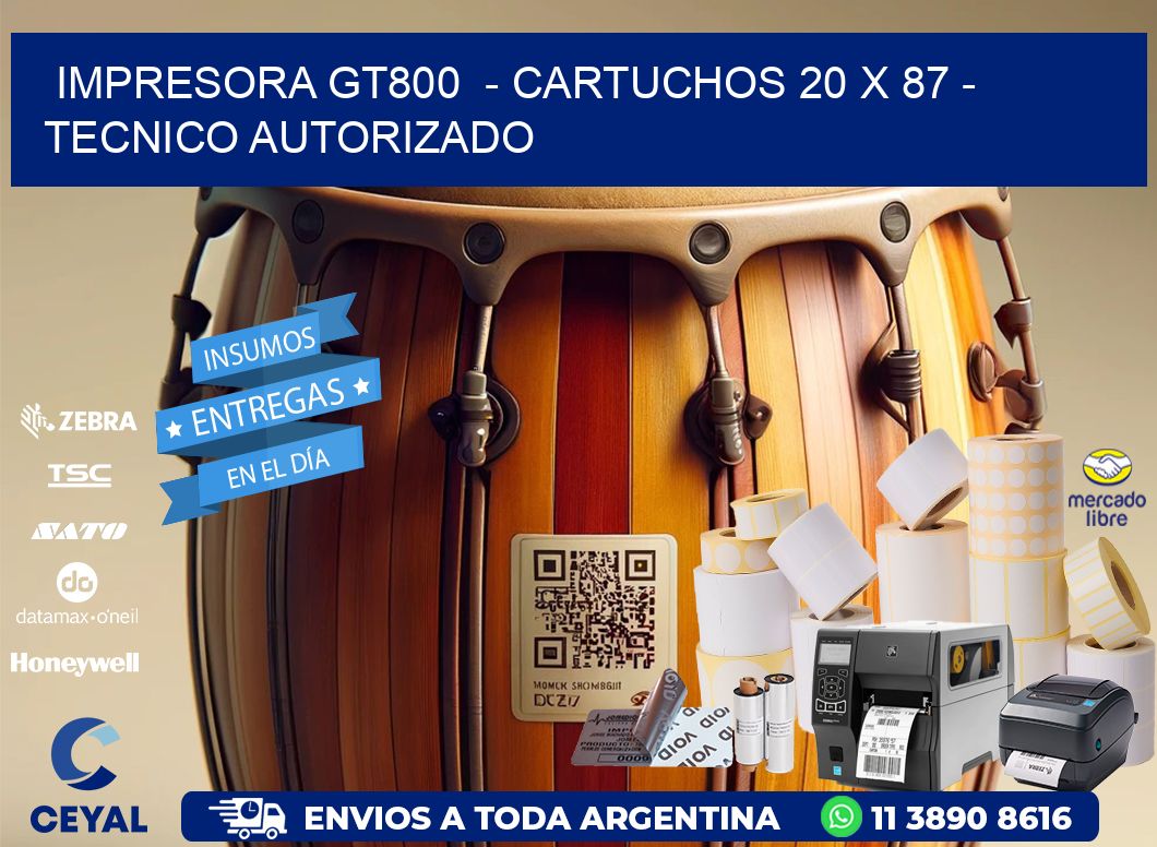 IMPRESORA GT800  - CARTUCHOS 20 x 87 - TECNICO AUTORIZADO