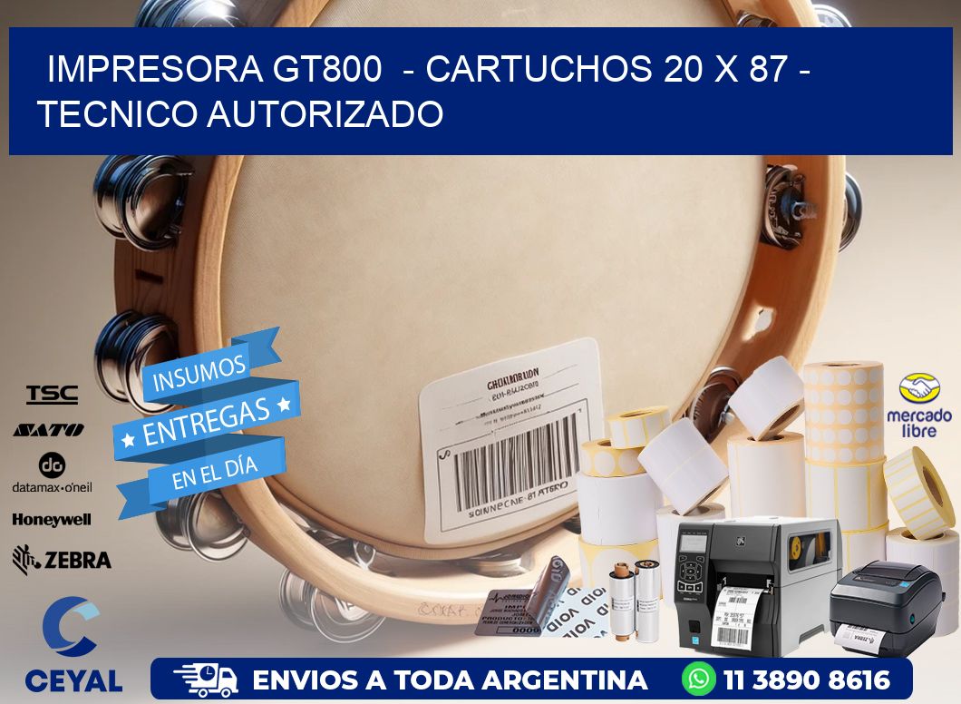 IMPRESORA GT800  - CARTUCHOS 20 x 87 - TECNICO AUTORIZADO