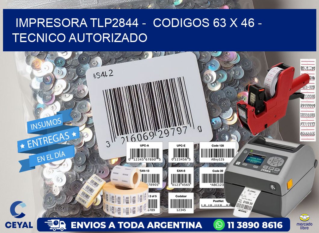 IMPRESORA TLP2844 -  CODIGOS 63 x 46 - TECNICO AUTORIZADO