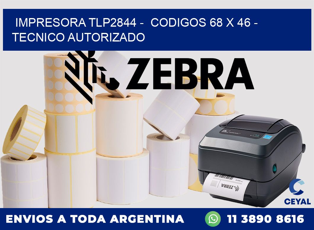 IMPRESORA TLP2844 -  CODIGOS 68 x 46 - TECNICO AUTORIZADO