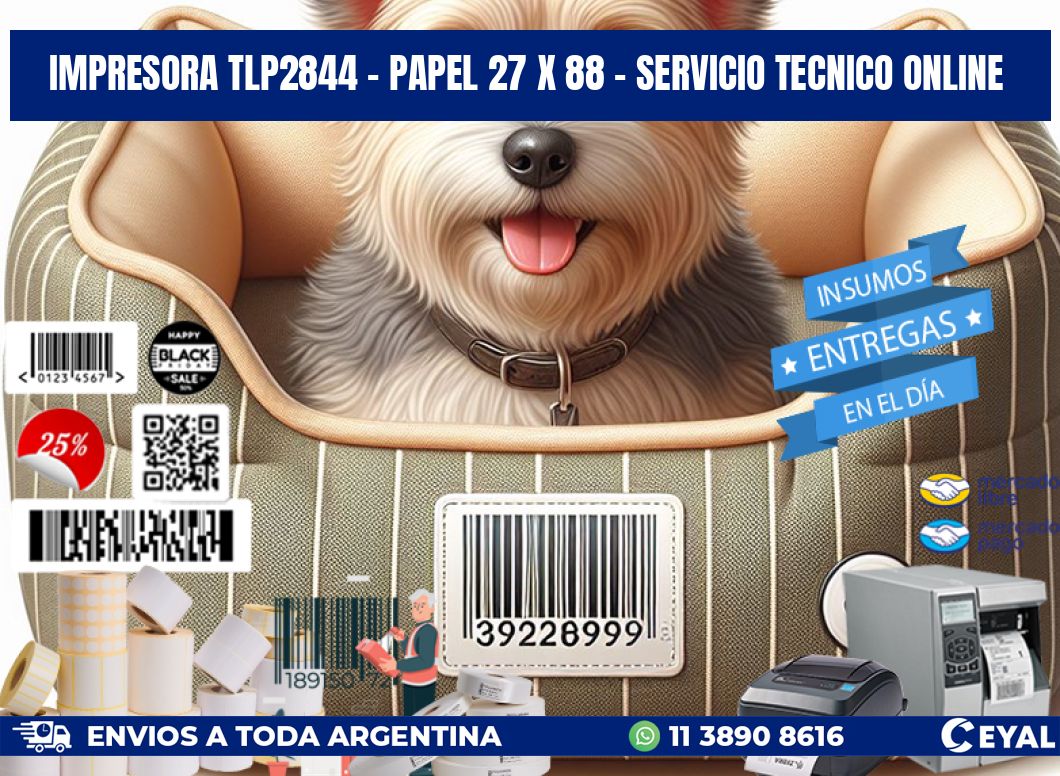 IMPRESORA TLP2844 - PAPEL 27 x 88 - SERVICIO TECNICO ONLINE