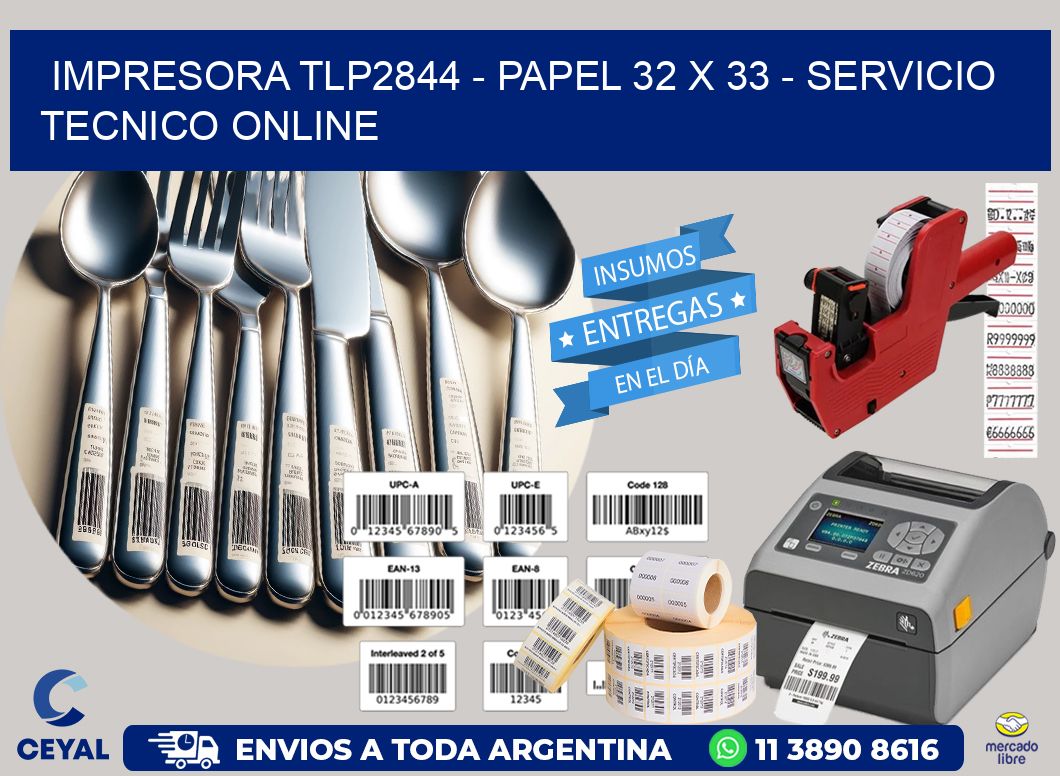 IMPRESORA TLP2844 - PAPEL 32 x 33 - SERVICIO TECNICO ONLINE