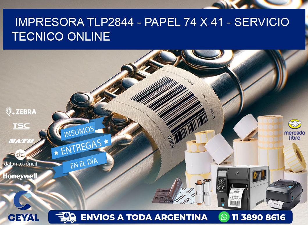 IMPRESORA TLP2844 - PAPEL 74 x 41 - SERVICIO TECNICO ONLINE