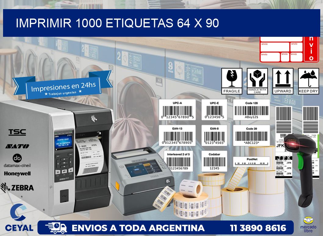 IMPRIMIR 1000 ETIQUETAS 64 x 90