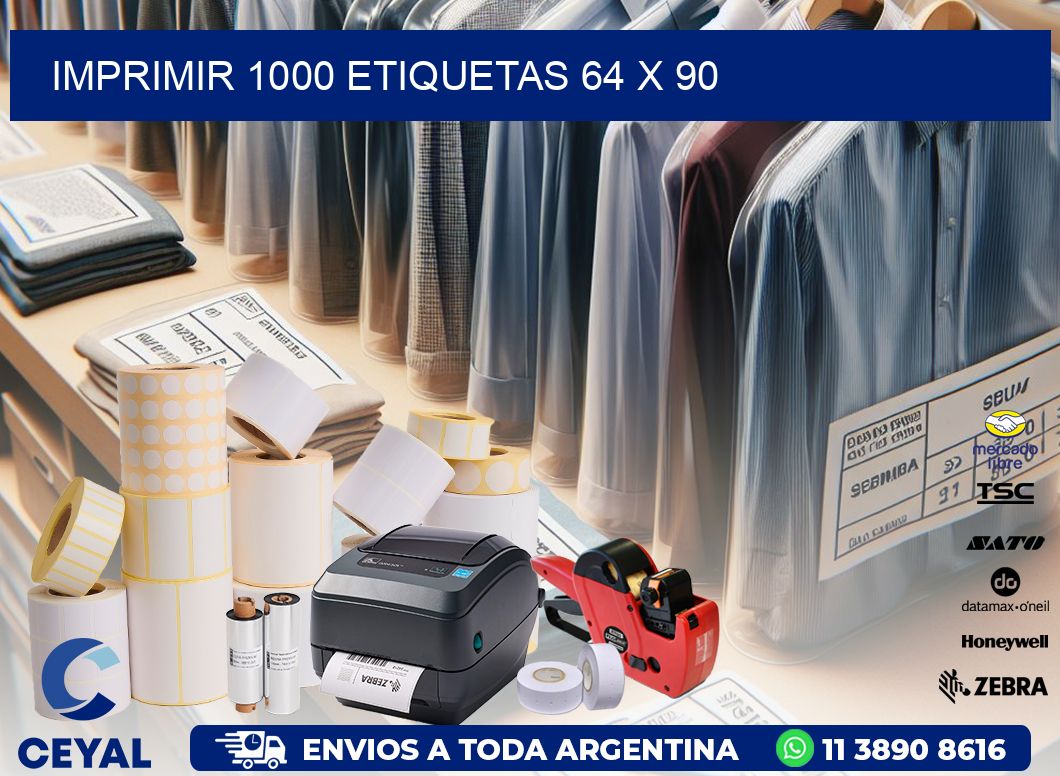 IMPRIMIR 1000 ETIQUETAS 64 x 90