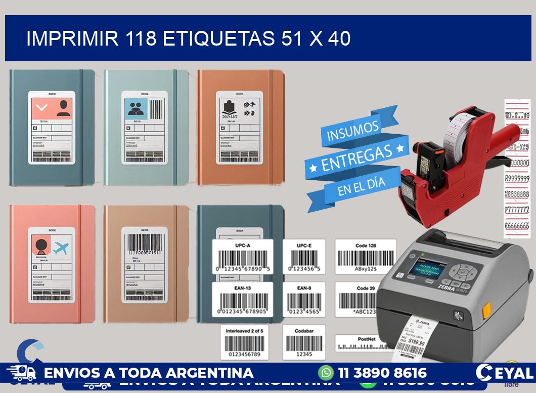 IMPRIMIR 118 ETIQUETAS 51 x 40