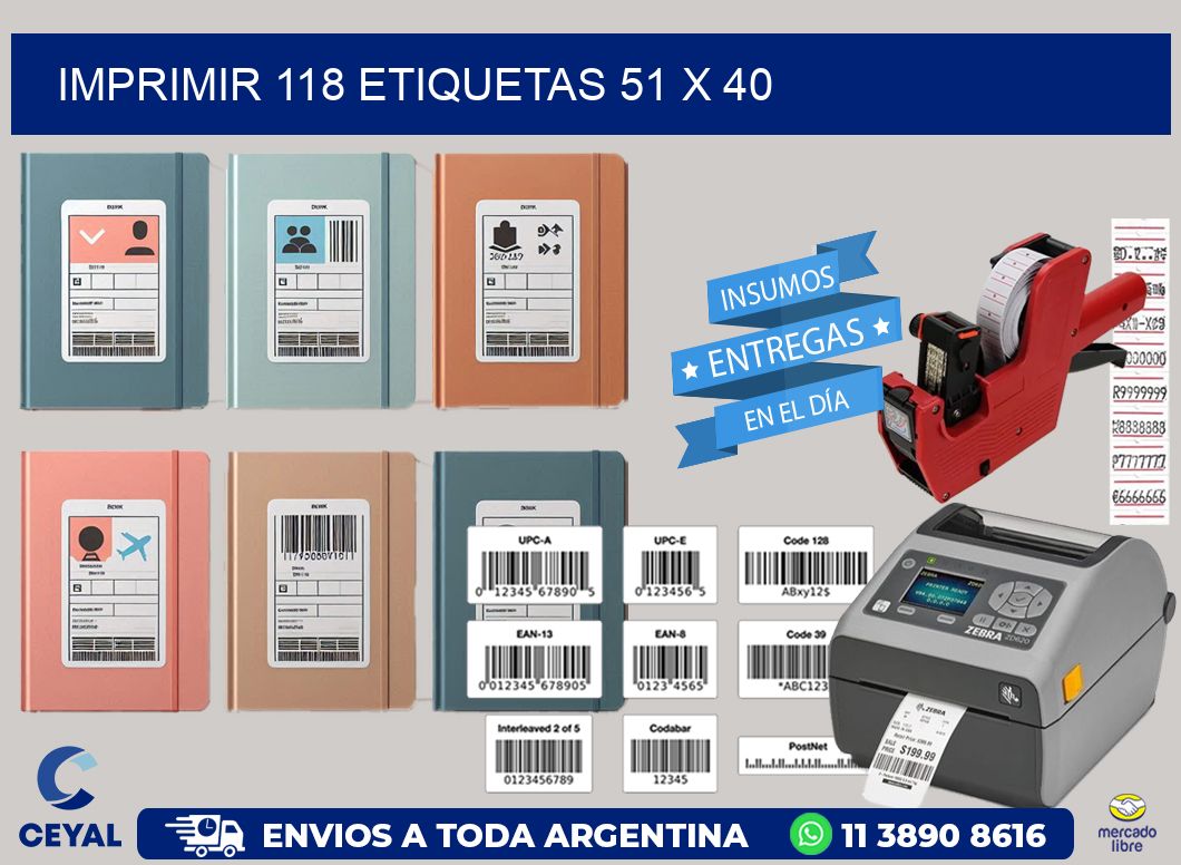 IMPRIMIR 118 ETIQUETAS 51 x 40