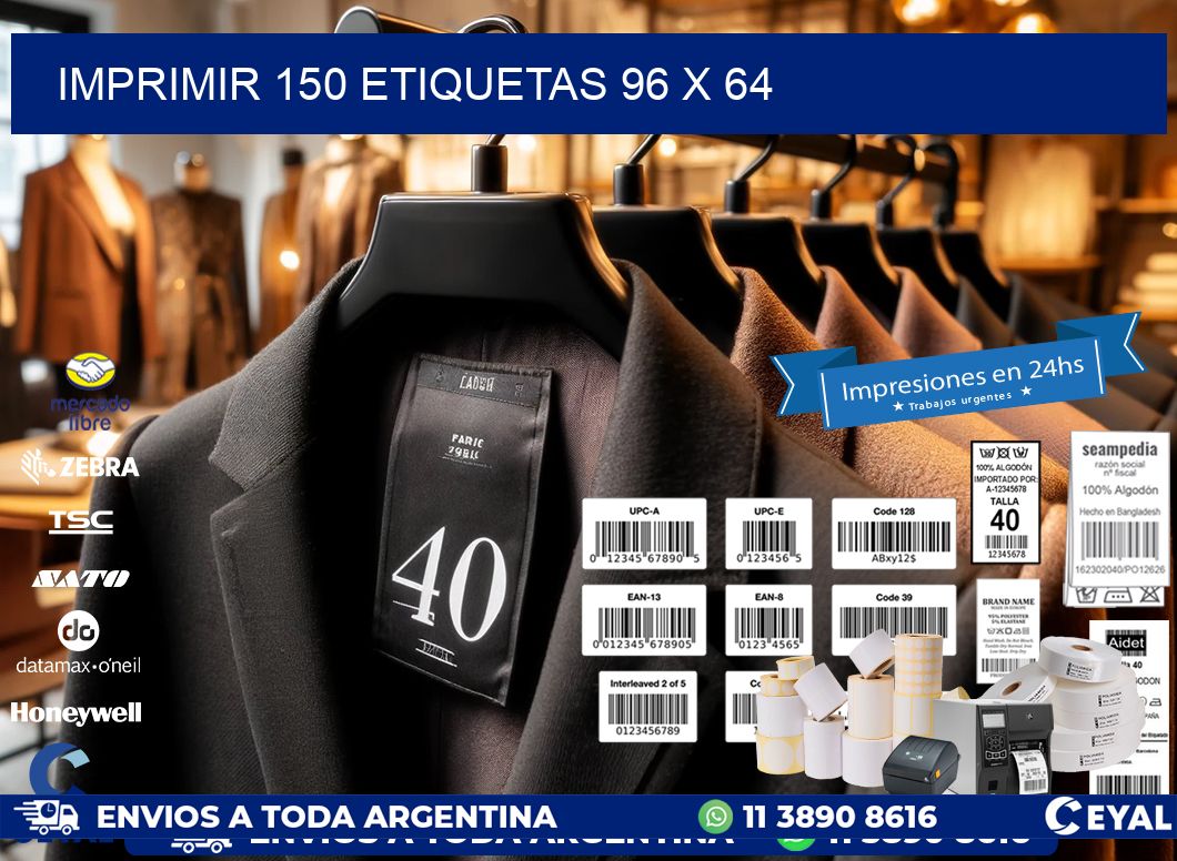 IMPRIMIR 150 ETIQUETAS 96 x 64