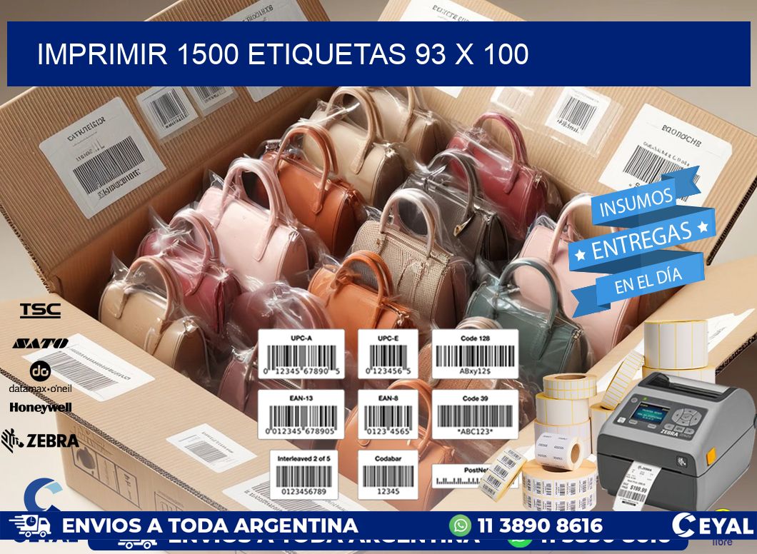 IMPRIMIR 1500 ETIQUETAS 93 x 100