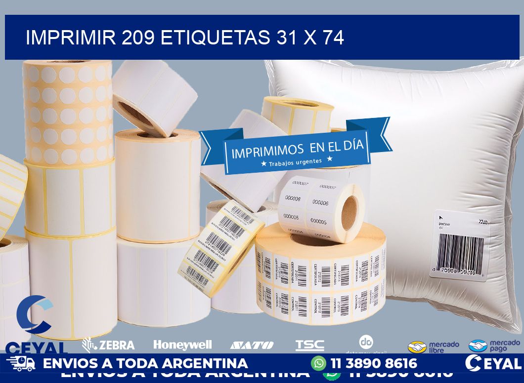 IMPRIMIR 209 ETIQUETAS 31 x 74