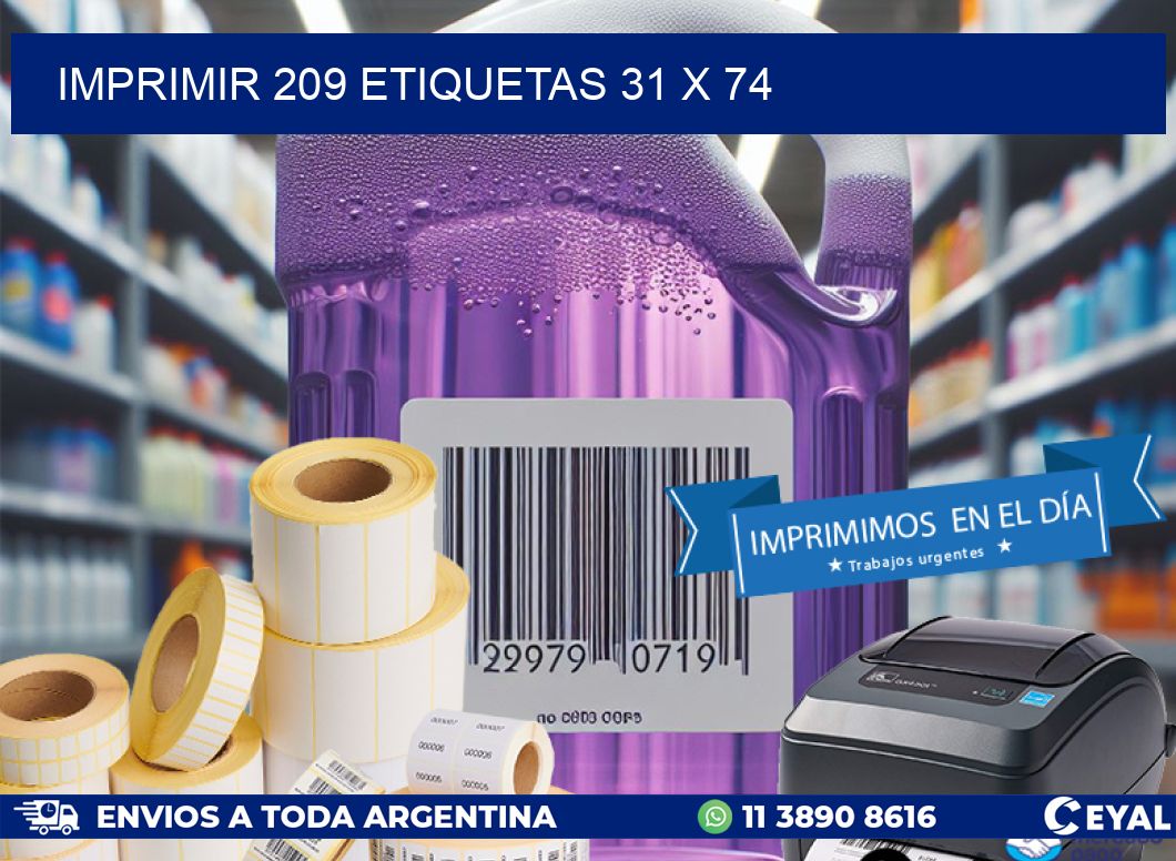 IMPRIMIR 209 ETIQUETAS 31 x 74