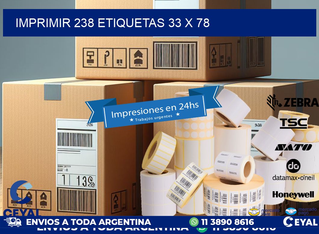 IMPRIMIR 238 ETIQUETAS 33 x 78