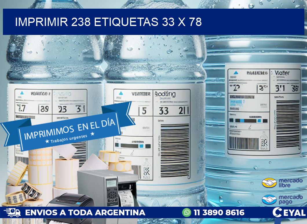 IMPRIMIR 238 ETIQUETAS 33 x 78