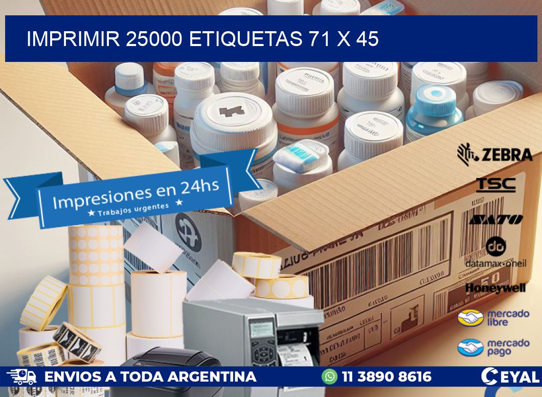 IMPRIMIR 25000 ETIQUETAS 71 x 45