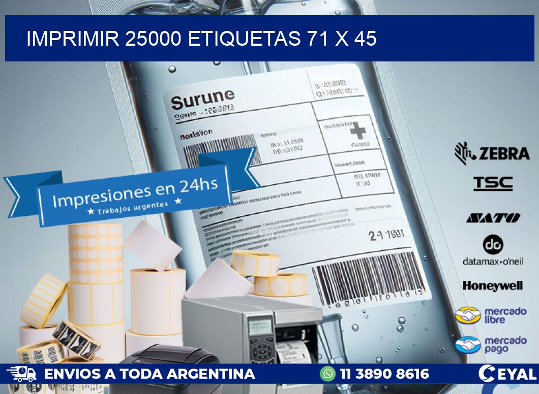 IMPRIMIR 25000 ETIQUETAS 71 x 45