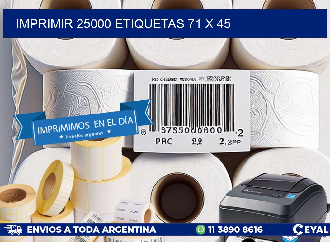 IMPRIMIR 25000 ETIQUETAS 71 x 45