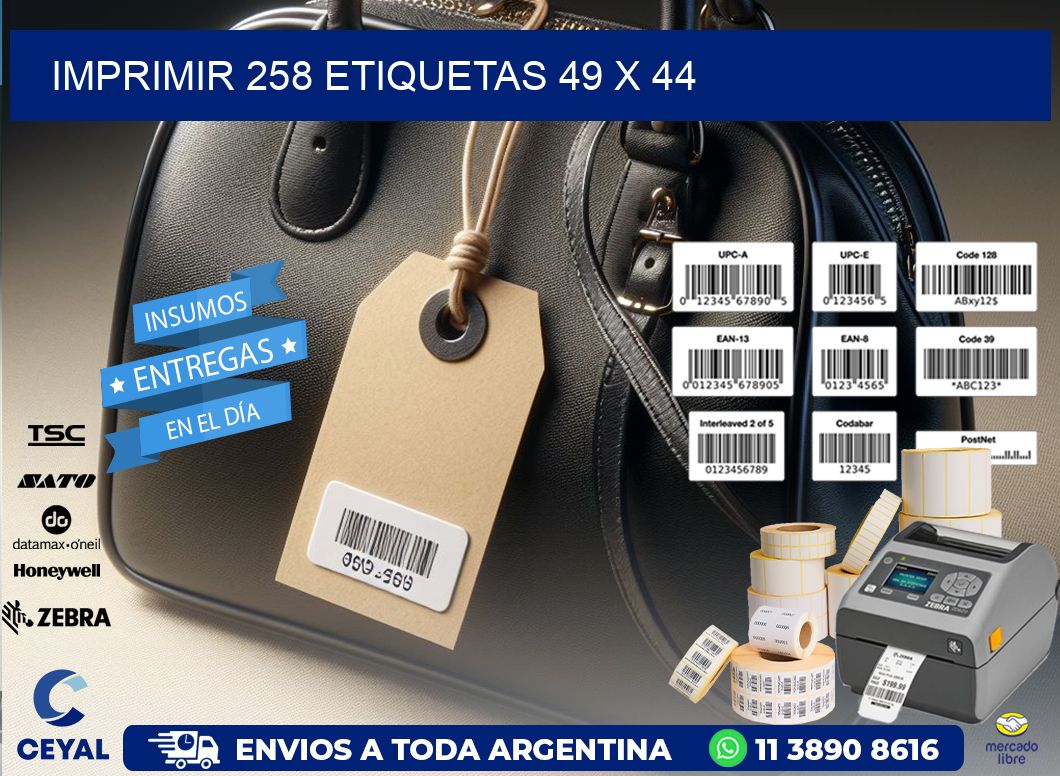 IMPRIMIR 258 ETIQUETAS 49 x 44